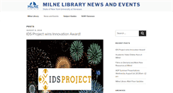 Desktop Screenshot of news.milne-library.org